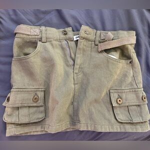 Princess Polly Olive Mini Skirt